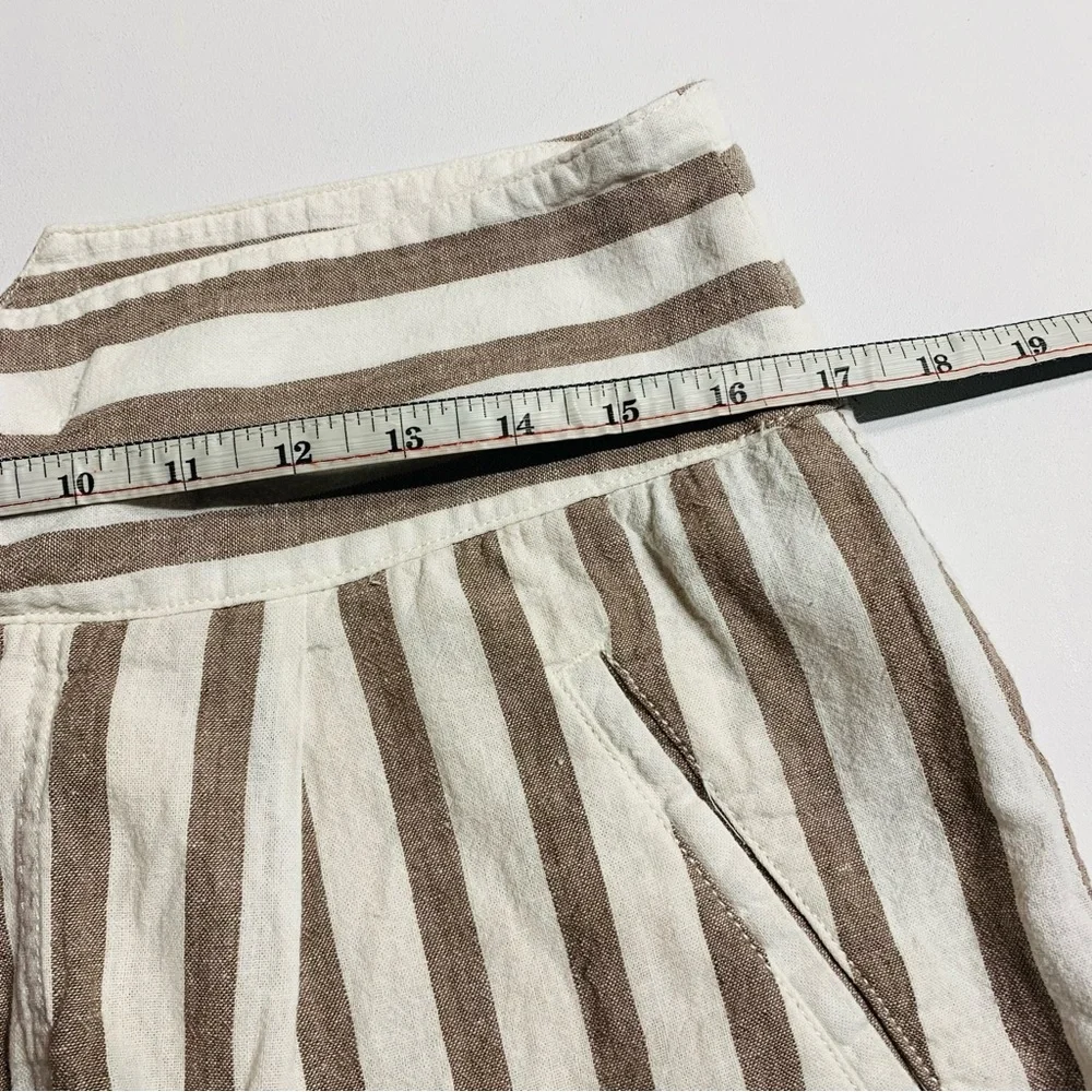 Antropology linen blend high waist striped pants - Picture 9 of 12